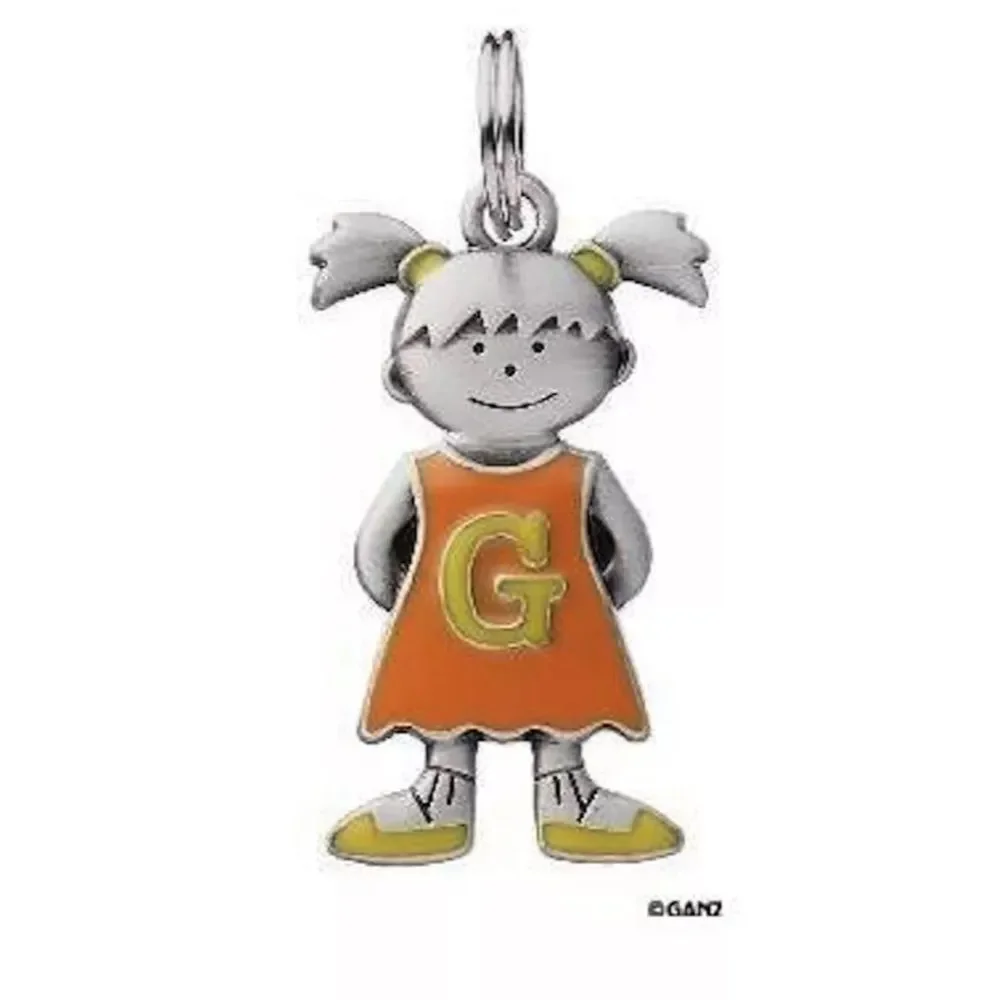 Girl Child Shaped Initial Charm Pendant Mom Kids Letters 